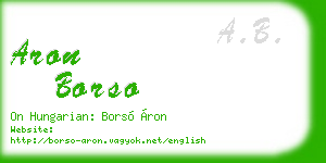 aron borso business card