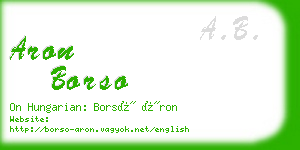 aron borso business card